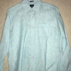 Jcrew long sleeve slim fit linen